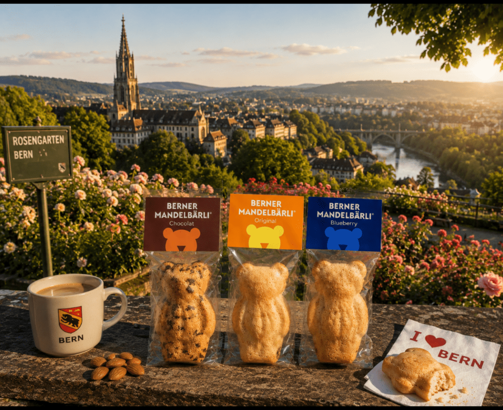 Tomu rosengarten in bern mit Mandelbärli